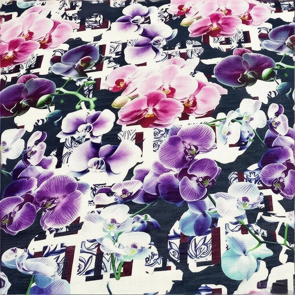 1 meter 60% Mulberry Silk 40% Linen 15 momme Silk Fabric Phalaenopsis Flowers Printed 140cm 55" wide by the yard XL423
1 meter 60% Mulberry Silk 40% Linen 15 momme Silk Fabric Phalaenopsis Flowers Printed 140cm 55" wide by the yard XL423