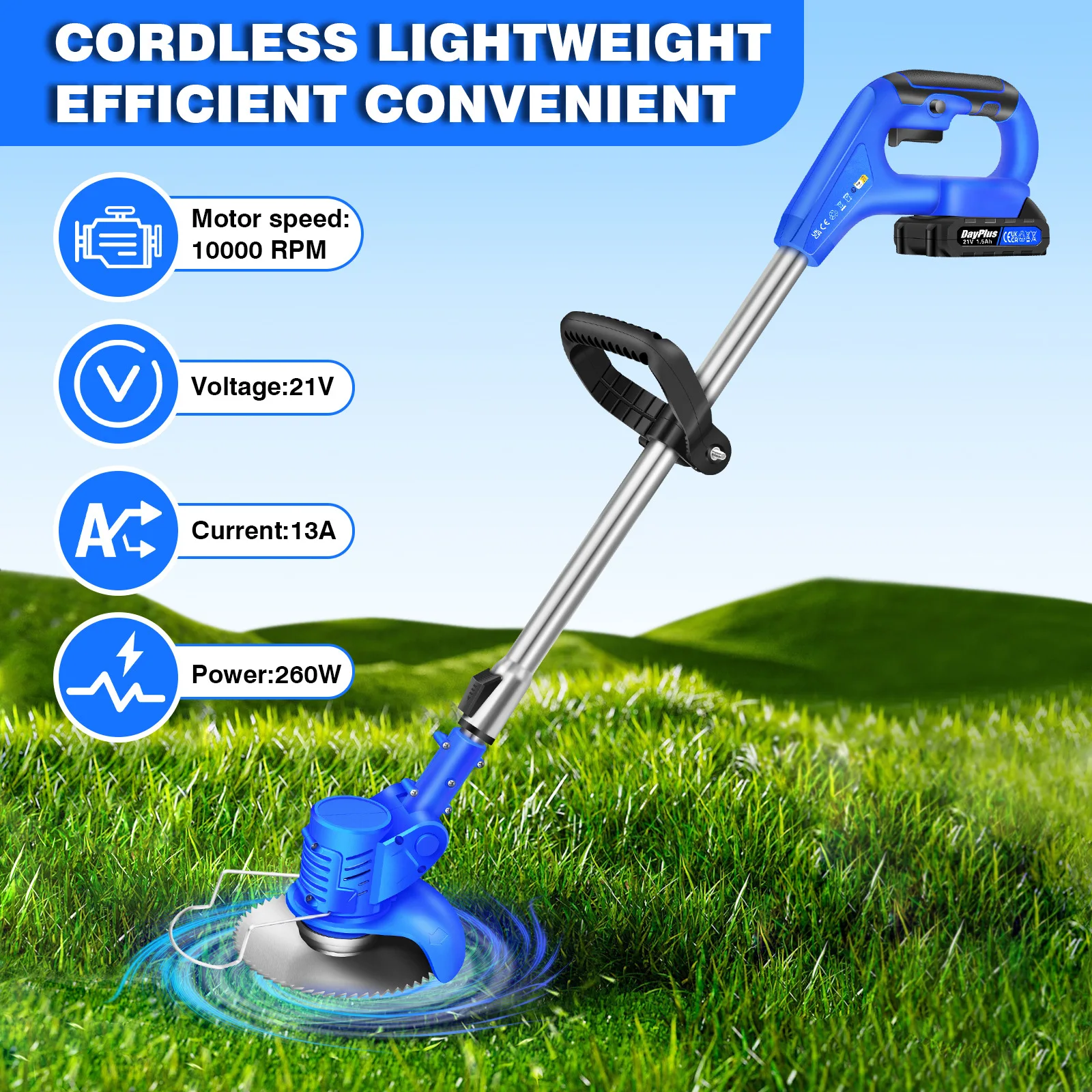 Cordless Electric Lawn Mower Rechargeable Lithium Battery Grass Trimmer Household Weed Cutter Garden Lawn Cutting Tool
Cordless Electric Lawn Mower Rechargeable Lithium Battery Grass Trimmer Household Weed Cutter Garden Lawn Cutting Tool