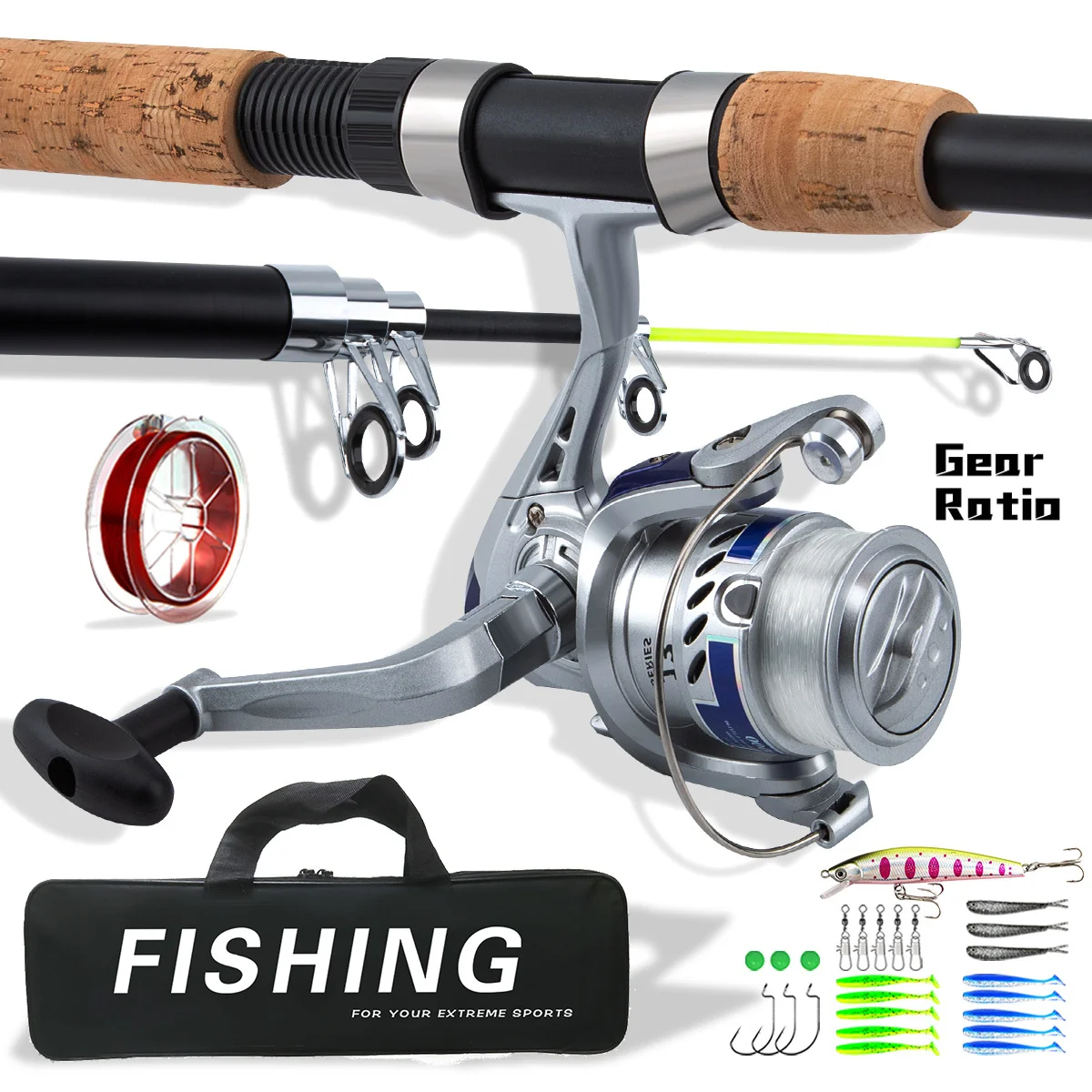 2.1m telescopic road sub rod complete set of sea rod wooden handle fishing rod set of fishing gear
2.1m telescopic road sub rod complete set of sea rod wooden handle fishing rod set of fishing gear