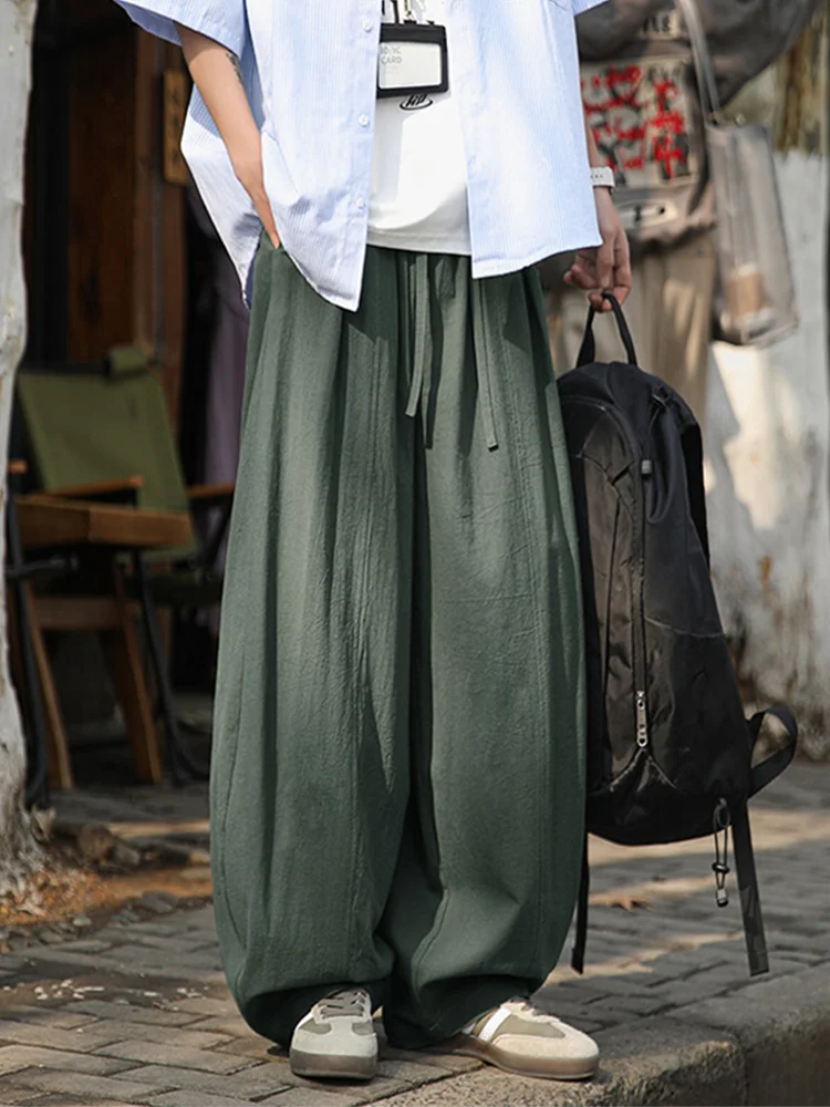 Military een Linen Wide Leg Casual Pants Men Summer Thin Lazy Sle Loose Cotton Linen Trousers Breathable Straight Cut Pants
Military een Linen Wide Leg Casual Pants Men Summer Thin Lazy Sle Loose Cotton Linen Trousers Breathable Straight Cut Pants