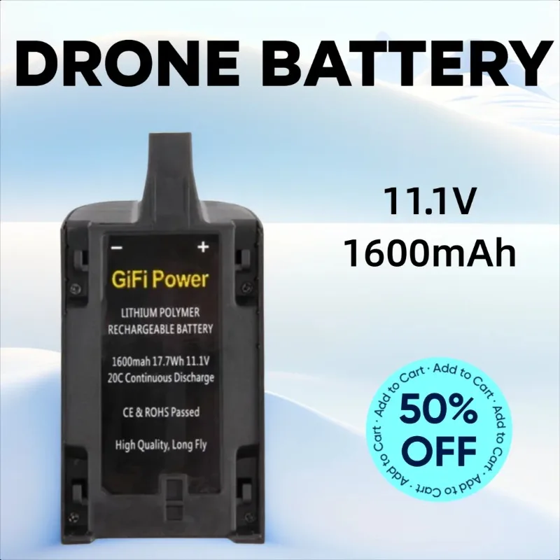1600mAh 17.7Wh 11.1V Battery for Parrot Bebop Drone Upgrade Capacity Lipo Battery Drone Backup Replacement Battery
1600mAh 17.7Wh 11.1V Battery for Parrot Bebop Drone Upgrade Capacity Lipo Battery Drone Backup Replacement Battery