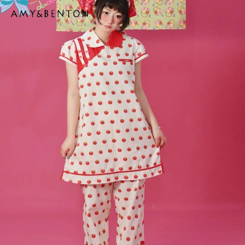 Original Design White Fruit Print Women's Short Dress 2025 Summer New Splicing New Chinese Doll Collar Cheongsam Dressses Ladies
Original Design White Fruit Print Women's Short Dress 2025 Summer New Splicing New Chinese Doll Collar Cheongsam Dressses Ladies