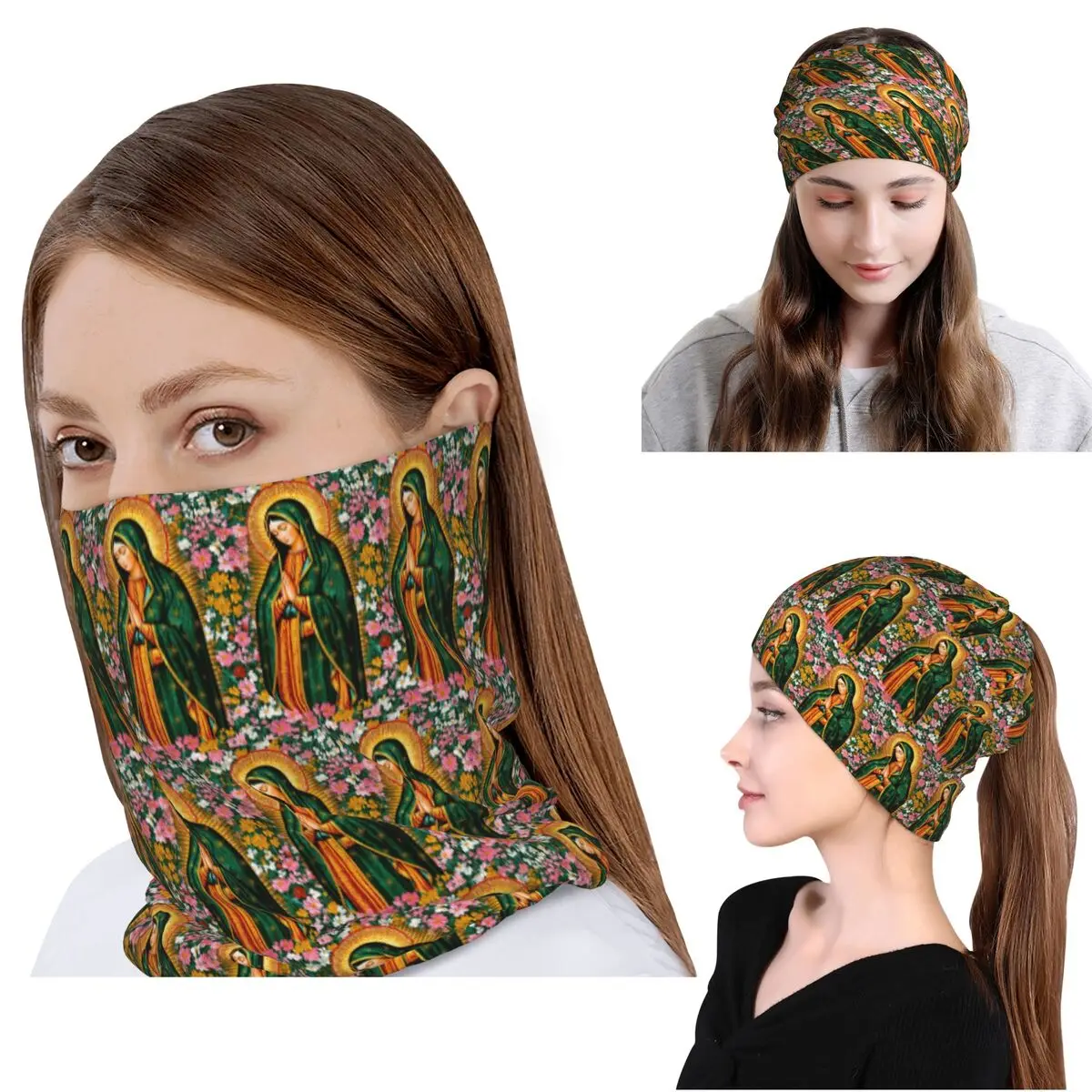 Our Lady Of Guadalupe Virgin Mary Mexican Bandana Neck Gaiter Wrap Scarf Multi-use Headband Beanies Hat Unisex Adult Washable
Our Lady Of Guadalupe Virgin Mary Mexican Bandana Neck Gaiter Wrap Scarf Multi-use Headband Beanies Hat Unisex Adult Washable