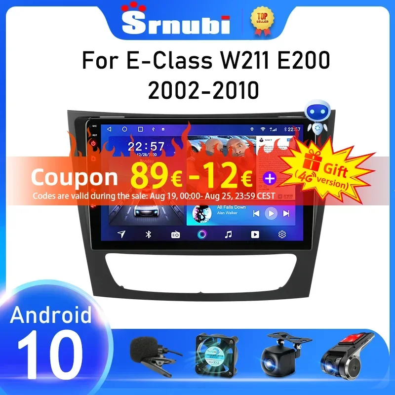 Srnubi Android 10 Автомобильный радиоприемник для Mercedes Benz E-class W211 E200 E220 E300 E350 E240 CLS 2002-2010 Мультимедийный плеер 2 Din DVD
Srnubi Android 10 Автомобильный радиоприемник для Mercedes Benz E-class W211 E200 E220 E300 E350 E240 CLS 2002-2010 Мультимедийный плеер 2 Din DVD