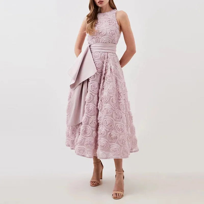 Retro Heavy Design round Ne Svel 3D Flower Pure Color Women's Dr Autumn New Sle A-Line Skirt Polyester Fabric
Retro Heavy Design round Ne Svel 3D Flower Pure Color Women's Dr Autumn New Sle A-Line Skirt Polyester Fabric