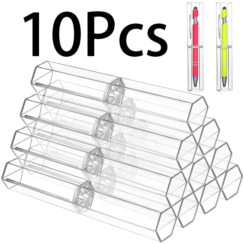 10Pcs Clear Acrylic Ballpoint Pen Pencil Case Gift Boxes Storage Container Single Pen Holder Empty Case
10Pcs Clear Acrylic Ballpoint Pen Pencil Case Gift Boxes Storage Container Single Pen Holder Empty Case