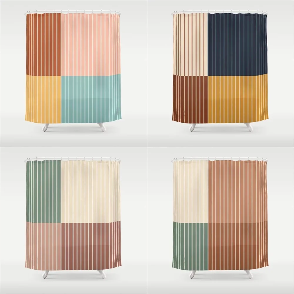 Modern Geometric Square Striped Printed 3d Shower Curtain Polyester Cloth Waterproof Shower Curtain Decoration
Modern Geometric Square Striped Printed 3d Shower Curtain Polyester Cloth Waterproof Shower Curtain Decoration