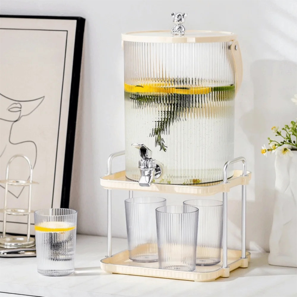 3.5/5 L Drink Dispenser with Faucet Striped Bear Grips Party Juice Jug with Stand Transparent Cold Water Kettle Fridge
3.5/5 L Drink Dispenser with Faucet Striped Bear Grips Party Juice Jug with Stand Transparent Cold Water Kettle Fridge