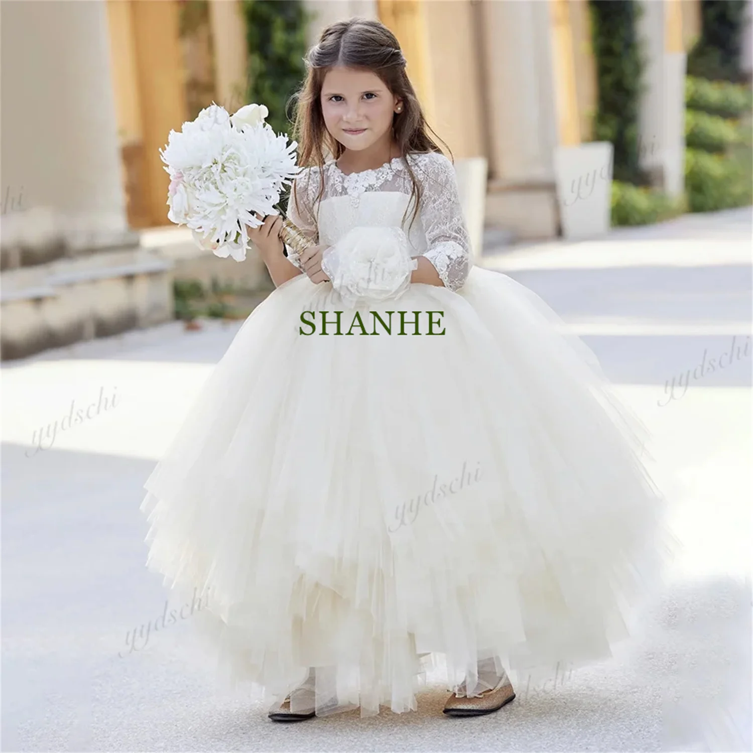 CustomizedLovely Ivory Long Sleeves Puffy Flower Girl Dresses For Wedding 2023 Princess Lace Appliques Floor Length First Commun
CustomizedLovely Ivory Long Sleeves Puffy Flower Girl Dresses For Wedding 2023 Princess Lace Appliques Floor Length First Commun