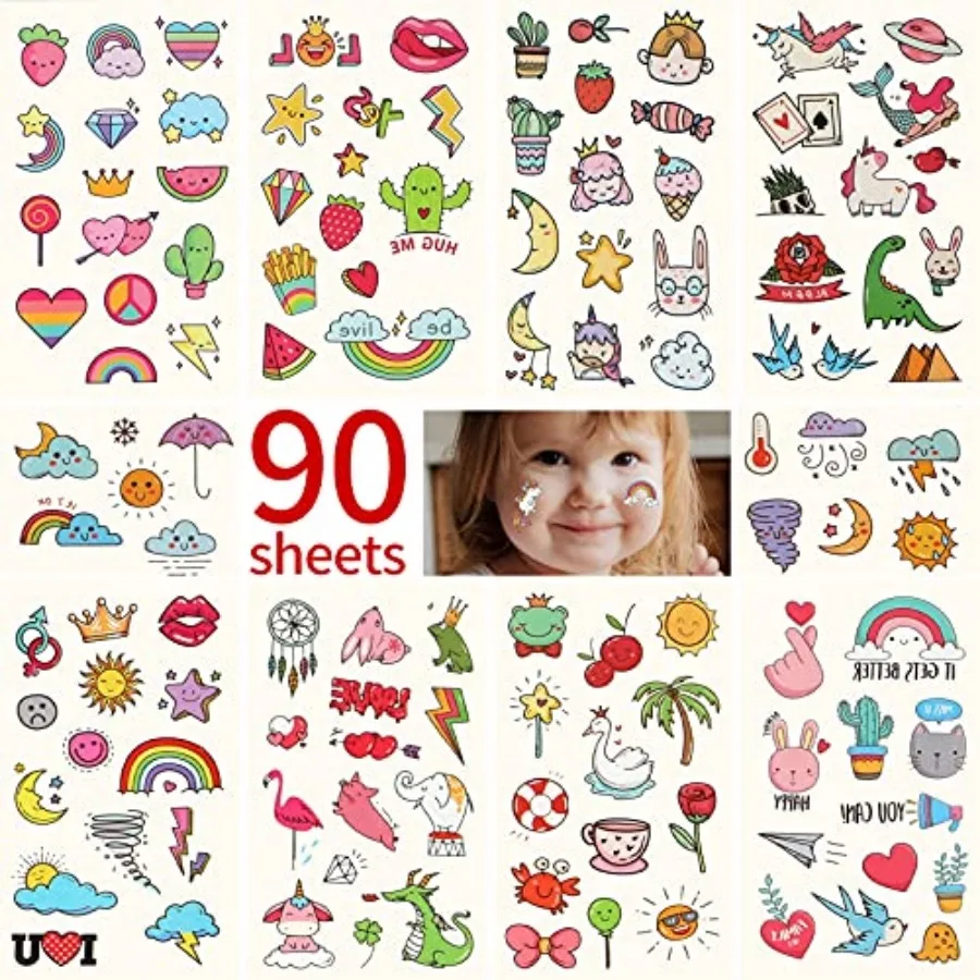 Temporary Tattoos - 90 Seets 000+ Designs of Temporary Tattoos toys Birtday Party Frs, Group ities Educational and Safe Skin
Temporary Tattoos - 90 Seets 000+ Designs of Temporary Tattoos toys Birtday Party Frs, Group ities Educational and Safe Skin
