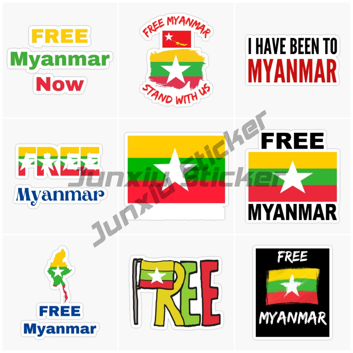 Myanmar Flag Creative Stickers Camper Truck Car Window Motorcycle Off-road Racing Helmet Table Bicycle PVC Vinyl Self-adhesive
Myanmar Flag Creative Stickers Camper Truck Car Window Motorcycle Off-road Racing Helmet Table Bicycle PVC Vinyl Self-adhesive
