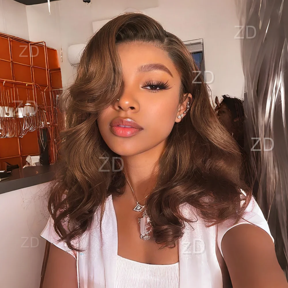 14inches Soft Brown Body Wave 180 density and 5×5 silk base 100%human hair wig lace front wig, with baby hair pre plucked and fo
14inches Soft Brown Body Wave 180 density and 5×5 silk base 100%human hair wig lace front wig, with baby hair pre plucked and fo
