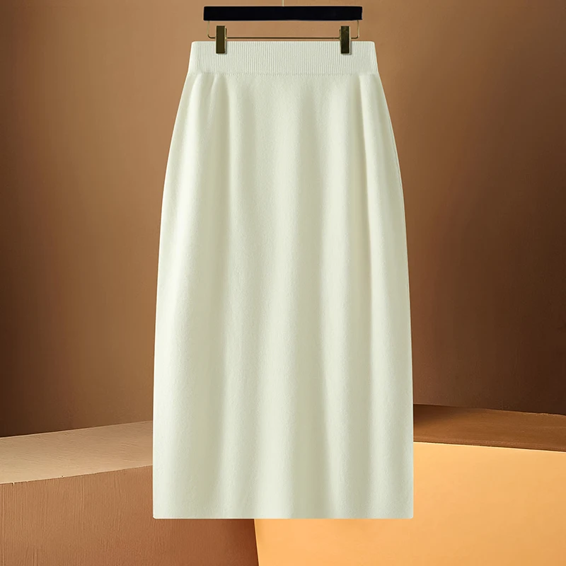 DjzDsm Spring and Autumn New Women's 100% Merino Wool Half Skirt High Waist Elastic Hip Wrap Skirt One Step Wool Knitted Skirt
DjzDsm Spring and Autumn New Women's 100% Merino Wool Half Skirt High Waist Elastic Hip Wrap Skirt One Step Wool Knitted Skirt