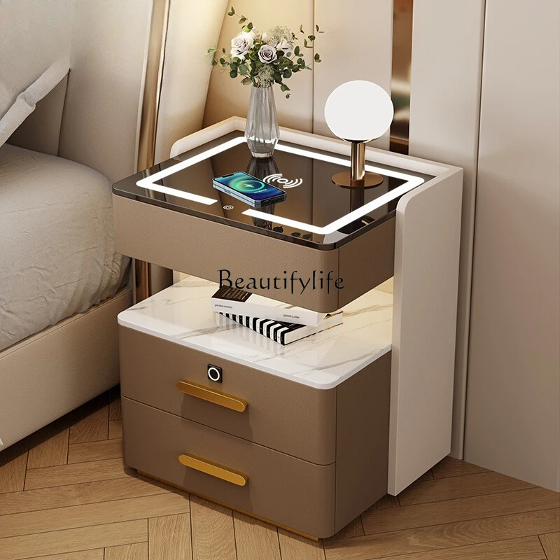 Multifunctional storage Solid wood light luxury charging storage Bedside cabinet
Multifunctional storage Solid wood light luxury charging storage Bedside cabinet
