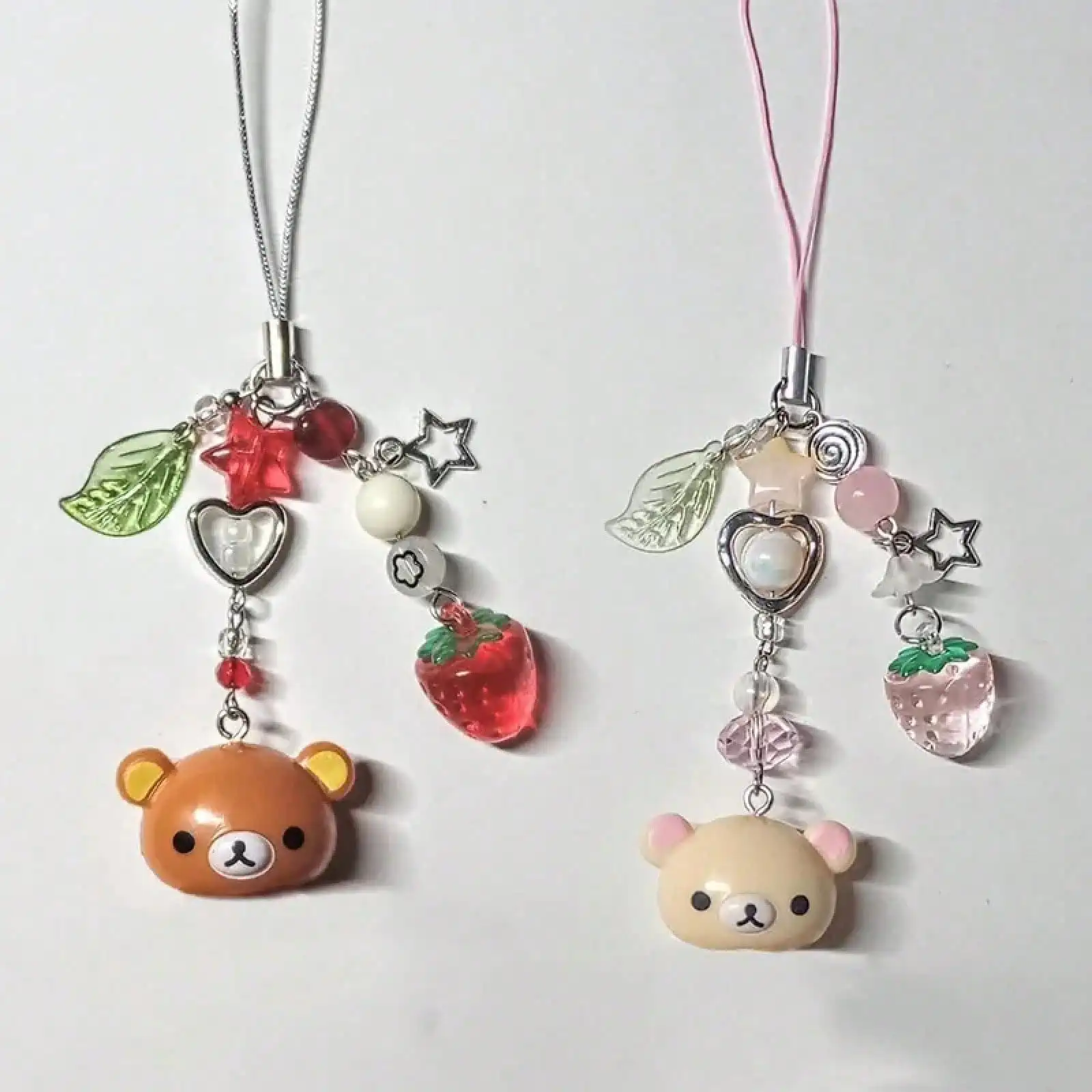 Handmadede Small Bell Bear Pendant Phone Charms Y2K Fairy Core Strawberry Rilakkuma Beaded Keychain Bag Accessories For Girls
Handmadede Small Bell Bear Pendant Phone Charms Y2K Fairy Core Strawberry Rilakkuma Beaded Keychain Bag Accessories For Girls