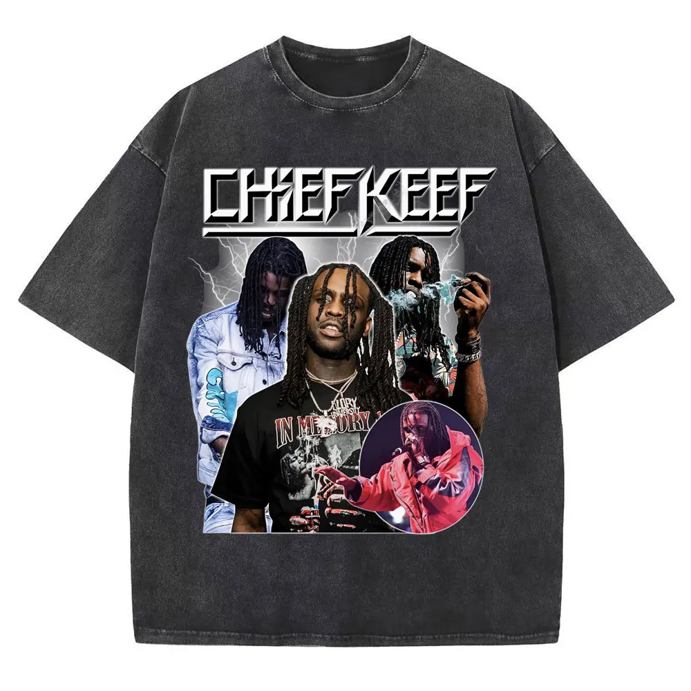 Rapper Chief Keef Graphic Washed Vintage T-shirts Men Women Fashion Hip Hop T-shirt Cotton Oversized O-Neck T Shirts Streetwear
Rapper Chief Keef Graphic Washed Vintage T-shirts Men Women Fashion Hip Hop T-shirt Cotton Oversized O-Neck T Shirts Streetwear