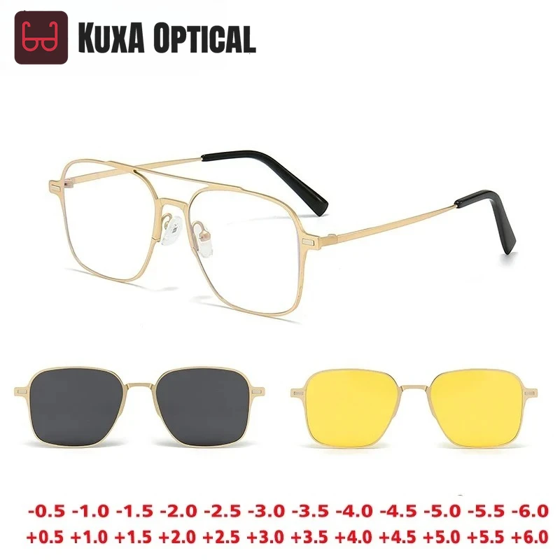 Xuka 3 в 1, магнитная оправа для солнцезащитных очков для близорукости из титанового сплава с зажимом на очках, поляризационные мужские и женские оптические вычислители -0,5 до -6,0
Xuka 3 в 1, магнитная оправа для солнцезащитных очков для близорукости из титанового сплава с зажимом на очках, поляризационные мужские и женские оптические вычислители -0,5 до -6,0