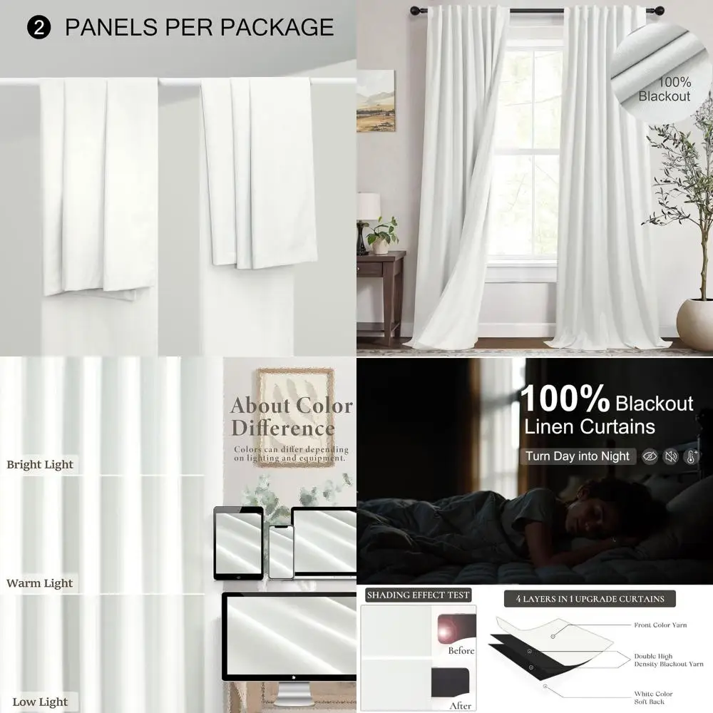 84 2-панельные шторы цвета слоновой кости для гостиной и спальни, затемняющие, в стиле бохо, льняные, с теплоизоляцией и карманами на задней панели
84 2-панельные шторы цвета слоновой кости для гостиной и спальни, затемняющие, в стиле бохо, льняные, с теплоизоляцией и карманами на задней панели