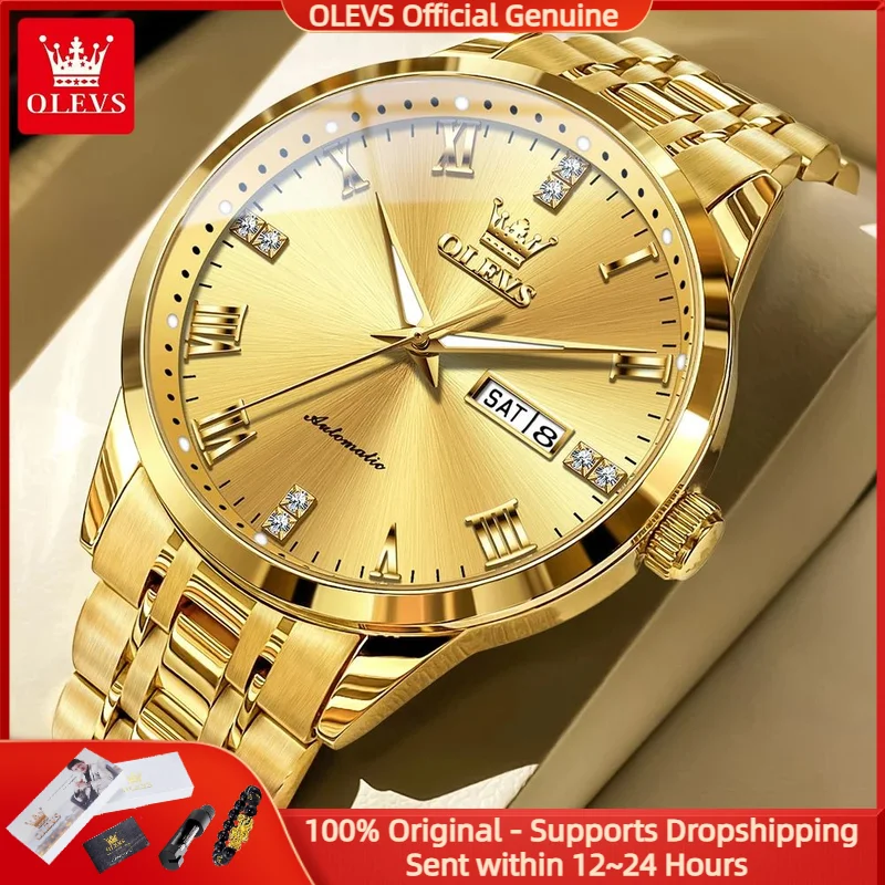 OLEVS 7062, новые мужские часы, роскошные деловые мужские механические часы, водонепроницаемые часы с календарем из нержавеющей стали, подарок для зрелых мужчин, официальные часы 
OLEVS 7062, новые мужские часы, роскошные деловые мужские механические часы, водонепроницаемые часы с календарем из нержавеющей стали, подарок для зрелых мужчин, официальные часы