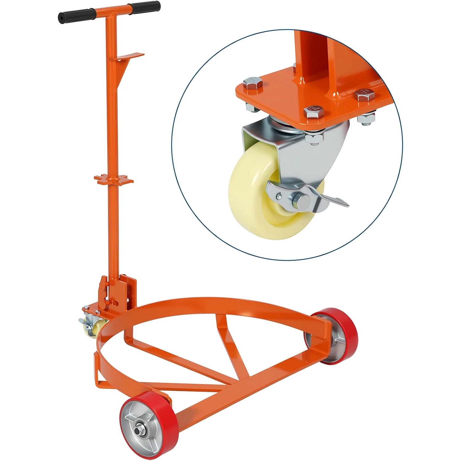 55 Gallon Steel Drum Dolly,1200lbs Load Capacity Barrel Dolly Cart Hand Truck Dollies with Swivel Wheels for Warehouse Handling
55 Gallon Steel Drum Dolly,1200lbs Load Capacity Barrel Dolly Cart Hand Truck Dollies with Swivel Wheels for Warehouse Handling