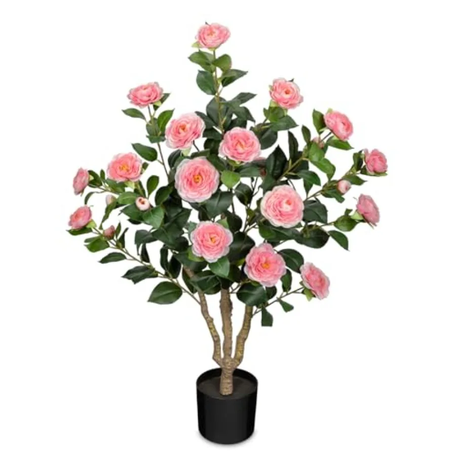 3Feet Artificial Camellia Tree Fake Camellia Plant with Pink Flowers Faux Floral Plant Blooming Tree in Black Pot for Indoor Ou
3Feet Artificial Camellia Tree Fake Camellia Plant with Pink Flowers Faux Floral Plant Blooming Tree in Black Pot for Indoor Ou