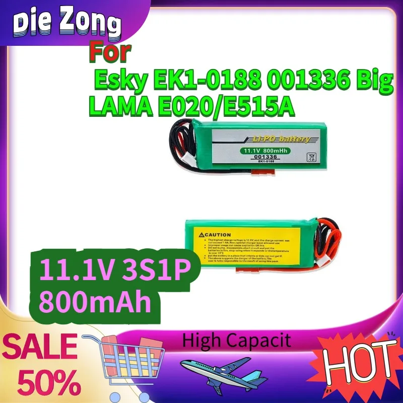 In Stock For Esky EK1-0188 001336 Big LAMA E020/E515A Helicopter Aeromodelling Battery 11.1V 3S1P 800mAh Lithium Polymer
In Stock For Esky EK1-0188 001336 Big LAMA E020/E515A Helicopter Aeromodelling Battery 11.1V 3S1P 800mAh Lithium Polymer