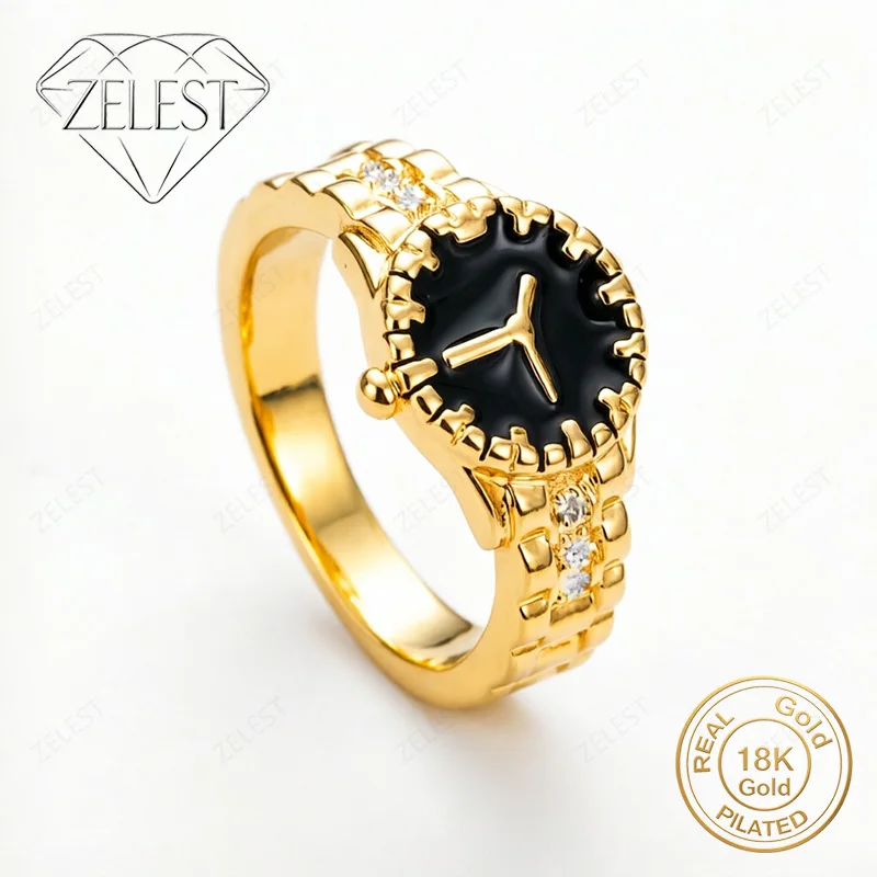 925 Sterling Silver 18K Gold Plated #8 Exquisite Watch Ring for Women, Fashionable Party Gift Jewelry Accessories
925 Sterling Silver 18K Gold Plated #8 Exquisite Watch Ring for Women, Fashionable Party Gift Jewelry Accessories