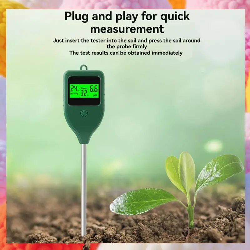3 In 1 Digital LCD Display Soil PH Meter Soil Moisture Meter Farm Garden Fertility Tester Detector For Potted Garden-A83Z
3 In 1 Digital LCD Display Soil PH Meter Soil Moisture Meter Farm Garden Fertility Tester Detector For Potted Garden-A83Z