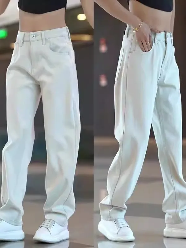 Новинка 2026, мужские свободные прямые джинсы, белые универсальные повседневные брюки с эффектом похудения, весенне-осенняя одежда, удобная посадка
Новинка 2026, мужские свободные прямые джинсы, белые универсальные повседневные брюки с эффектом похудения, весенне-осенняя одежда, удобная посадка