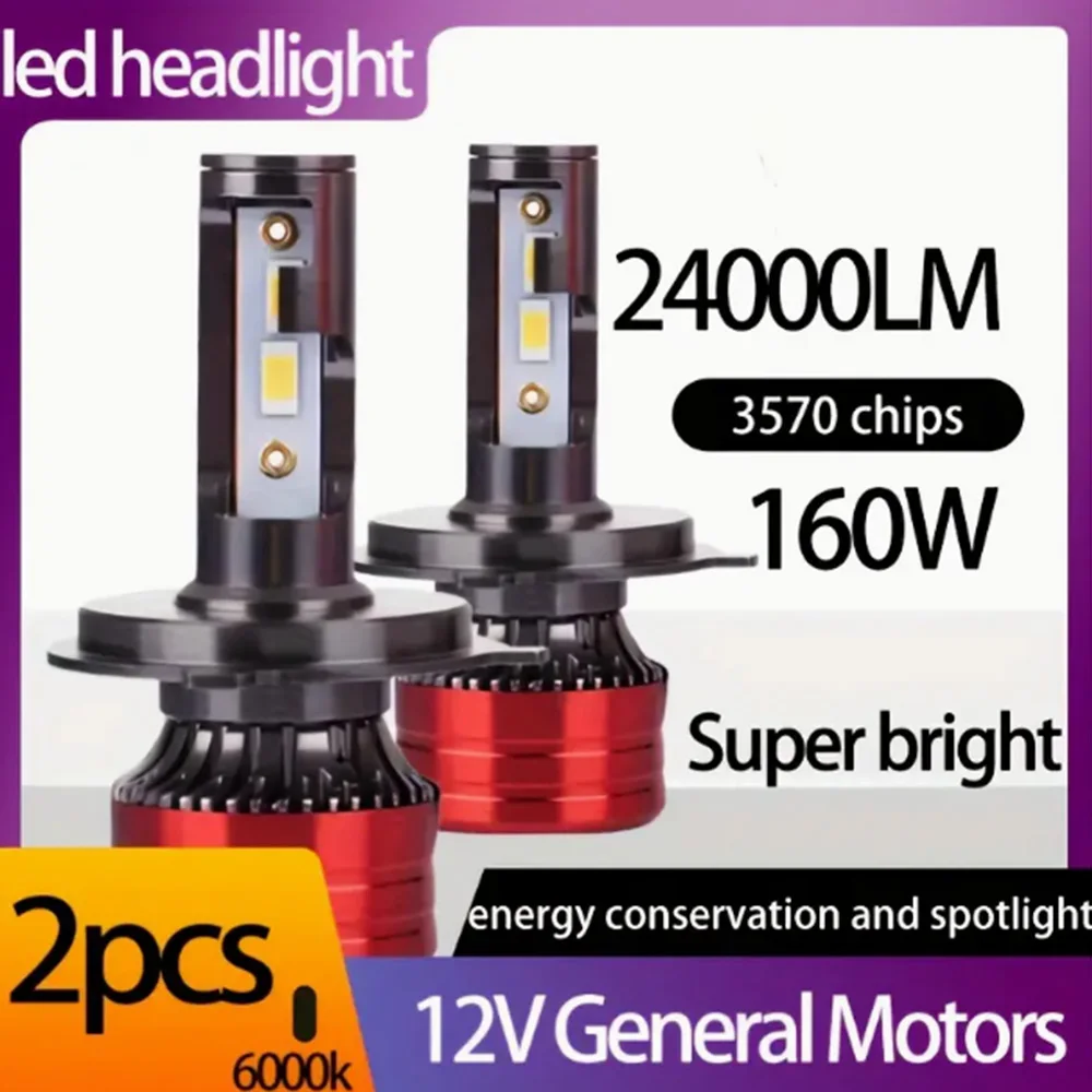 2Pcs Car Headlight H4 H7 LED H11 9005 9006 H1 Auto Bulbs 160W 24000LM Light Lamp 6000K 12V Led Headlight Bulbs
2Pcs Car Headlight H4 H7 LED H11 9005 9006 H1 Auto Bulbs 160W 24000LM Light Lamp 6000K 12V Led Headlight Bulbs