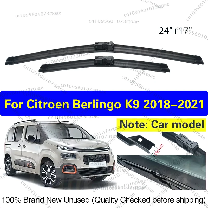 For Citroen Berlingo K9 2018 2019 2020 2021 Wiper Front Wiper Blades Windshield Windscreen Clean Window Car Rain Brush 24"+17"
For Citroen Berlingo K9 2018 2019 2020 2021 Wiper Front Wiper Blades Windshield Windscreen Clean Window Car Rain Brush 24"+17"