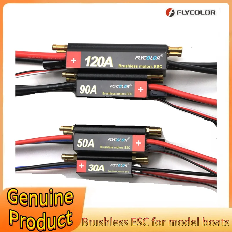 FlyColor 30A 50A 70A 90A 120A RC BOAT ESC Waterproof 2-6S Lipo Brushless Speed Controller for RC Boat Motor
FlyColor 30A 50A 70A 90A 120A RC BOAT ESC Waterproof 2-6S Lipo Brushless Speed Controller for RC Boat Motor