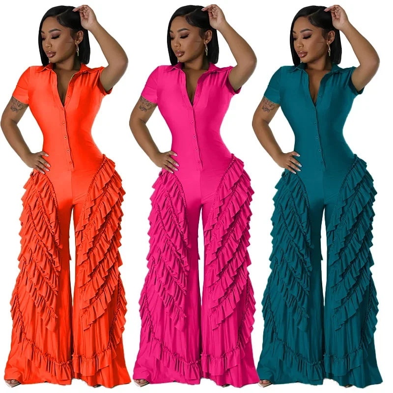 S-2XL African Clothes for Women Summer Sexy Africa Short Sleeve V-neck Polyester Solid Color Party Evening Long Jumpsuit Outfits
S-2XL African Clothes for Women Summer Sexy Africa Short Sleeve V-neck Polyester Solid Color Party Evening Long Jumpsuit Outfits