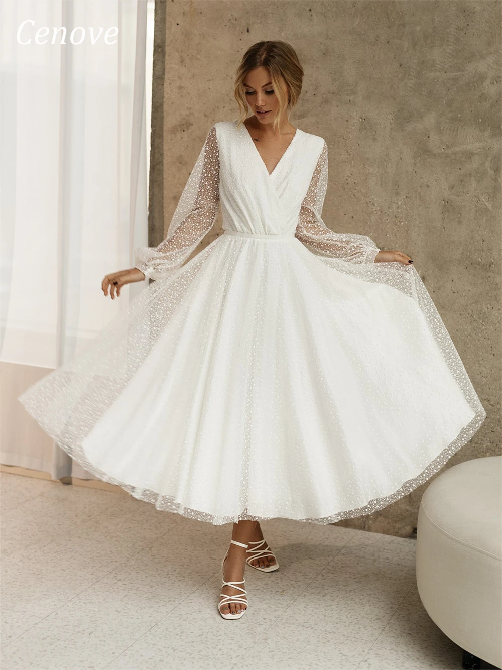 Cenove Long Sleeves Bubble A-Line Evening Gown Formal Princess V-Neck Prom White New Party Dresses for Women 2023
Cenove Long Sleeves Bubble A-Line Evening Gown Formal Princess V-Neck Prom White New Party Dresses for Women 2023