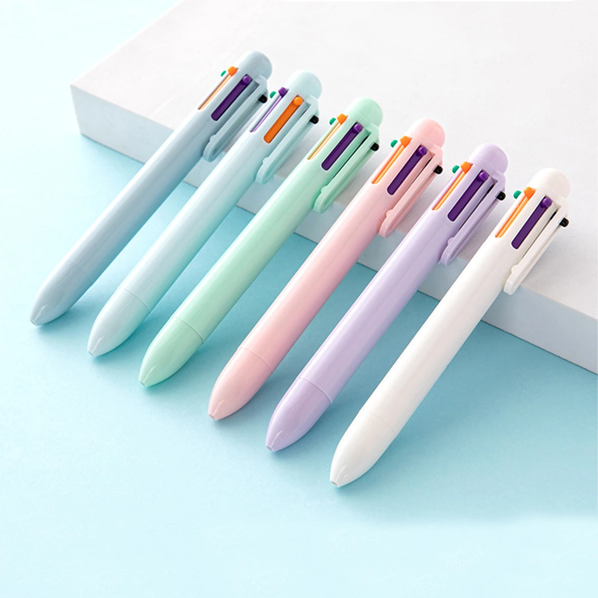 6Pcs Pastel 6-in-1 Multicolor Ballpoint Pens, Retractable Multi-color Pens for Students
6Pcs Pastel 6-in-1 Multicolor Ballpoint Pens, Retractable Multi-color Pens for Students