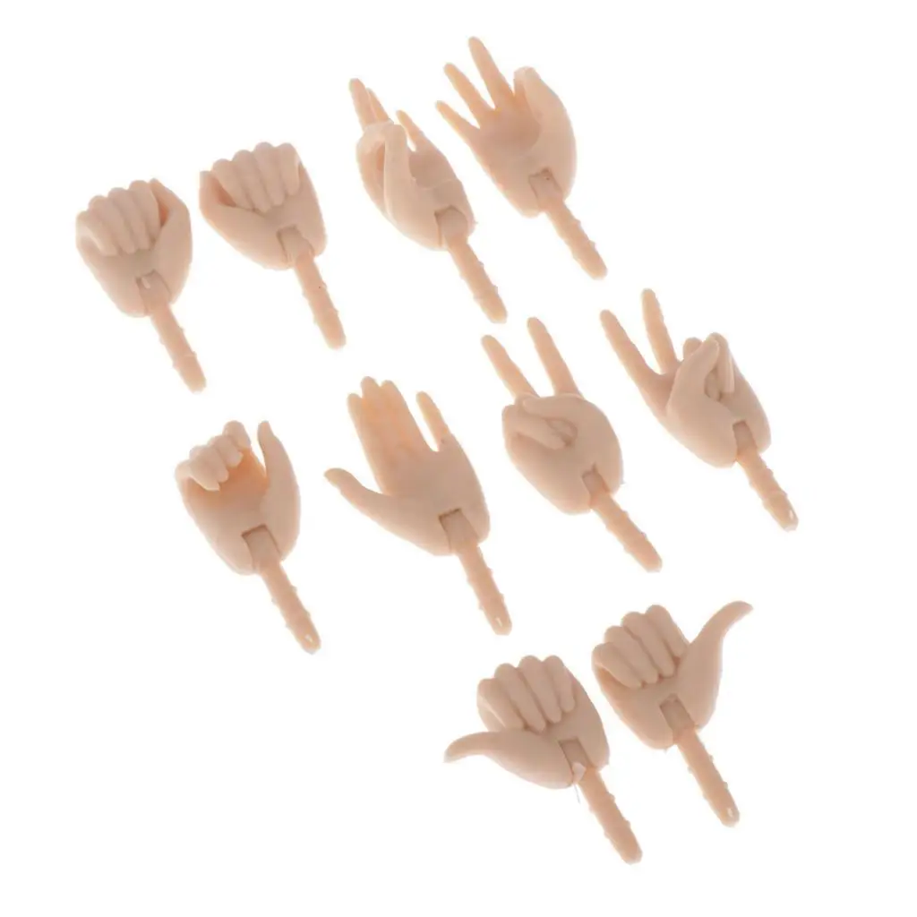 5 Pairs 1:6 Dolls Movable Flexible Hands Joint Body for Blythe Dolls DIY Handset Making Parts Toys Replacement Doll Accessories
5 Pairs 1:6 Dolls Movable Flexible Hands Joint Body for Blythe Dolls DIY Handset Making Parts Toys Replacement Doll Accessories