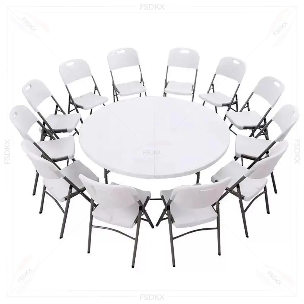 5ft White Plastic Folding Round Dining Table for Outdoor Casual Wedding Banquets & Parties for Farmhouse Decor Furniture Usage
5ft White Plastic Folding Round Dining Table for Outdoor Casual Wedding Banquets & Parties for Farmhouse Decor Furniture Usage