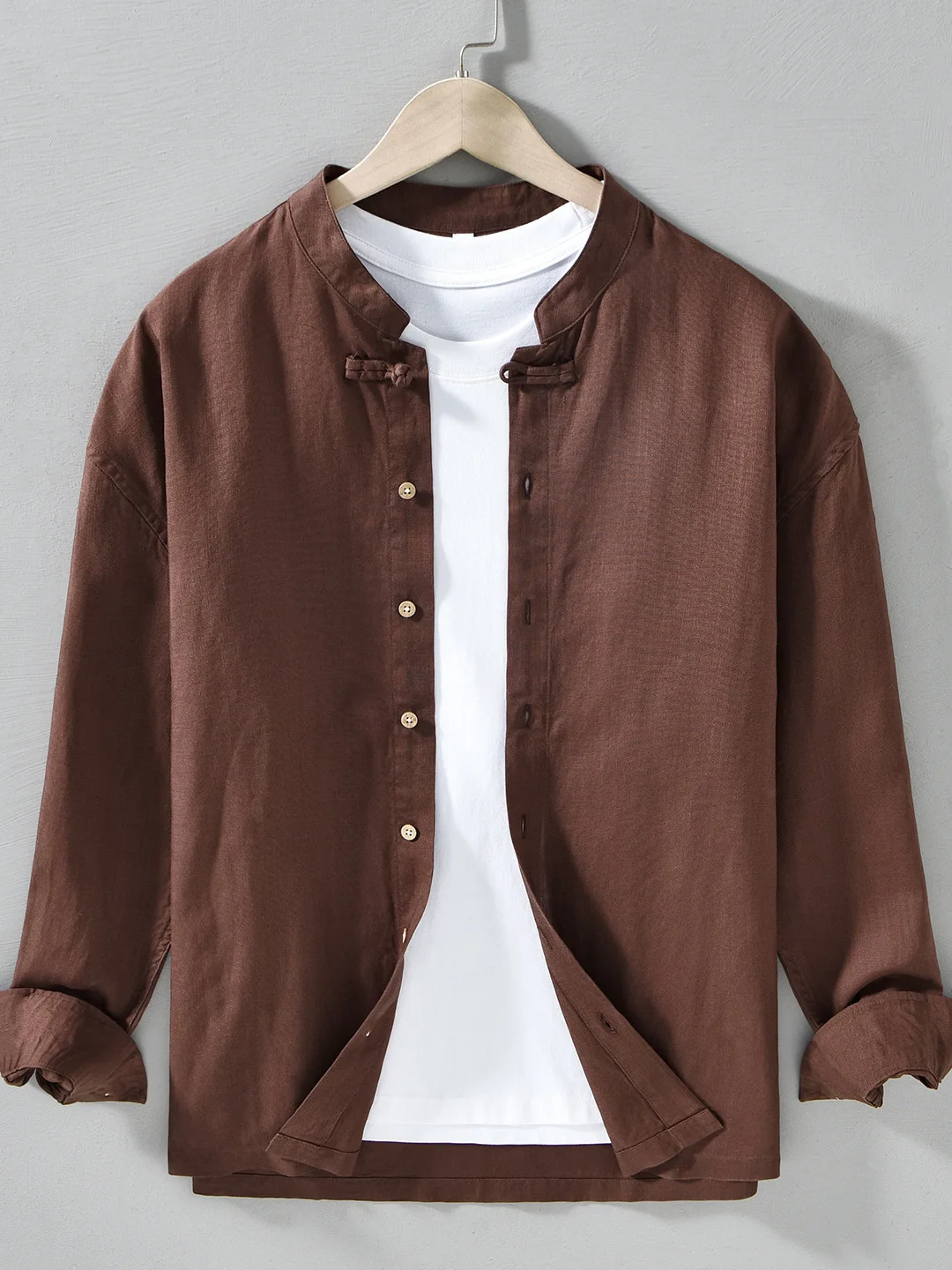 Men's Casual Long Sleeve Shirt Linen Material Breathable Linen Cotton Linen New Chinese Style Stand Collar Button up
Men's Casual Long Sleeve Shirt Linen Material Breathable Linen Cotton Linen New Chinese Style Stand Collar Button up