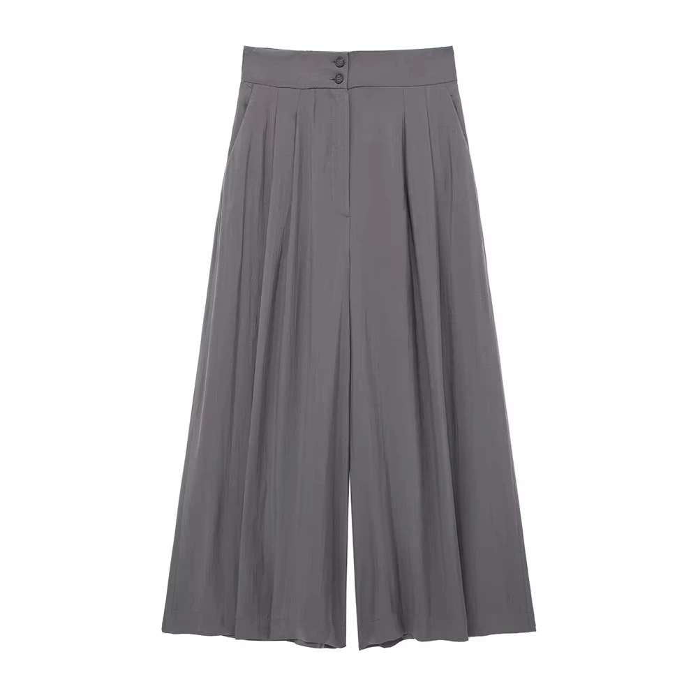 2024 Summer New Product Women's Fashion and Casual Versatile High Waist Button Decor Dropped Wide Leg Pleated Pants
2024 Summer New Product Women's Fashion and Casual Versatile High Waist Button Decor Dropped Wide Leg Pleated Pants