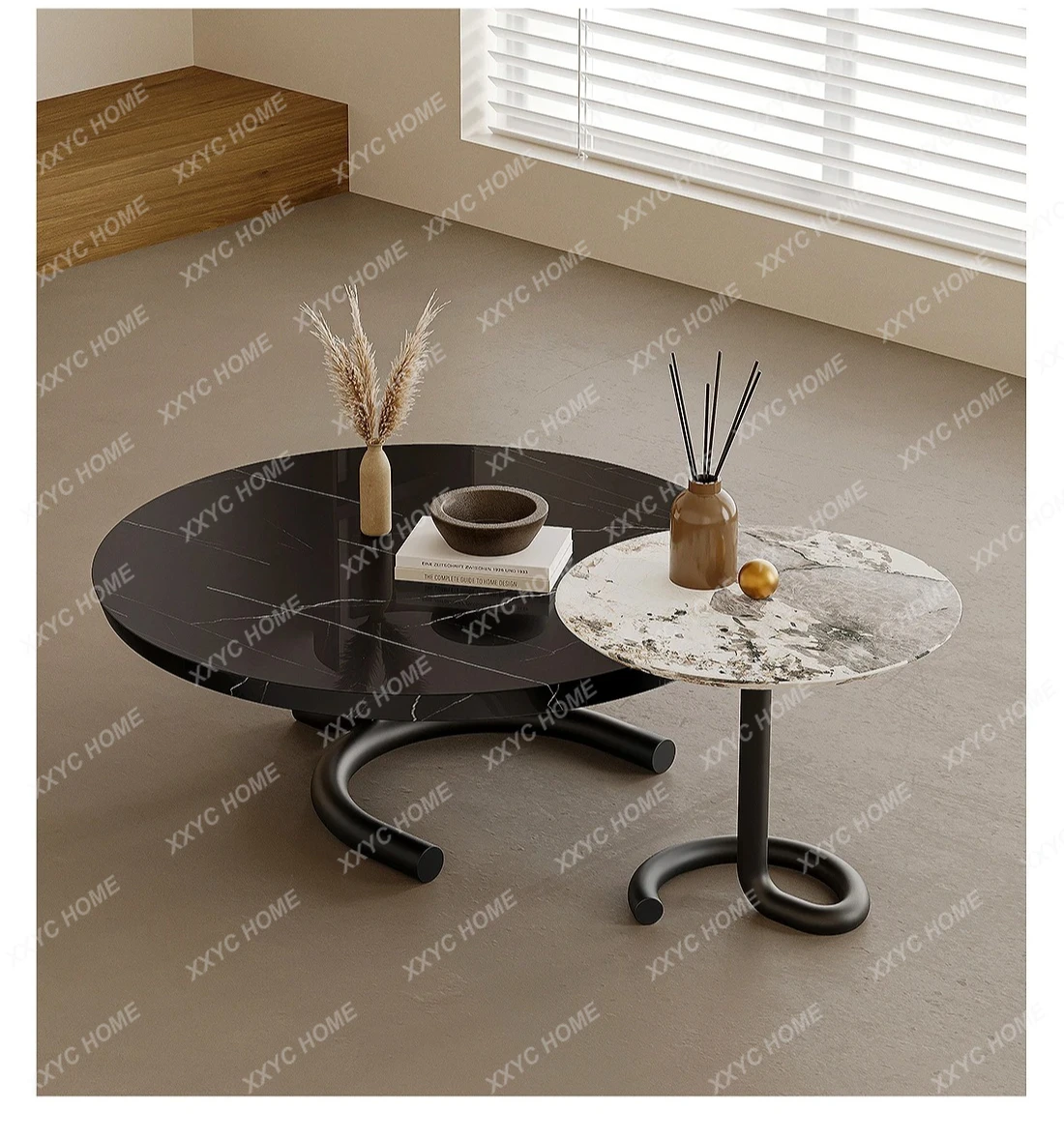 XX minimalist high-end marble coffee table combination round rock slab living room household metal special-shaped creative
XX minimalist high-end marble coffee table combination round rock slab living room household metal special-shaped creative