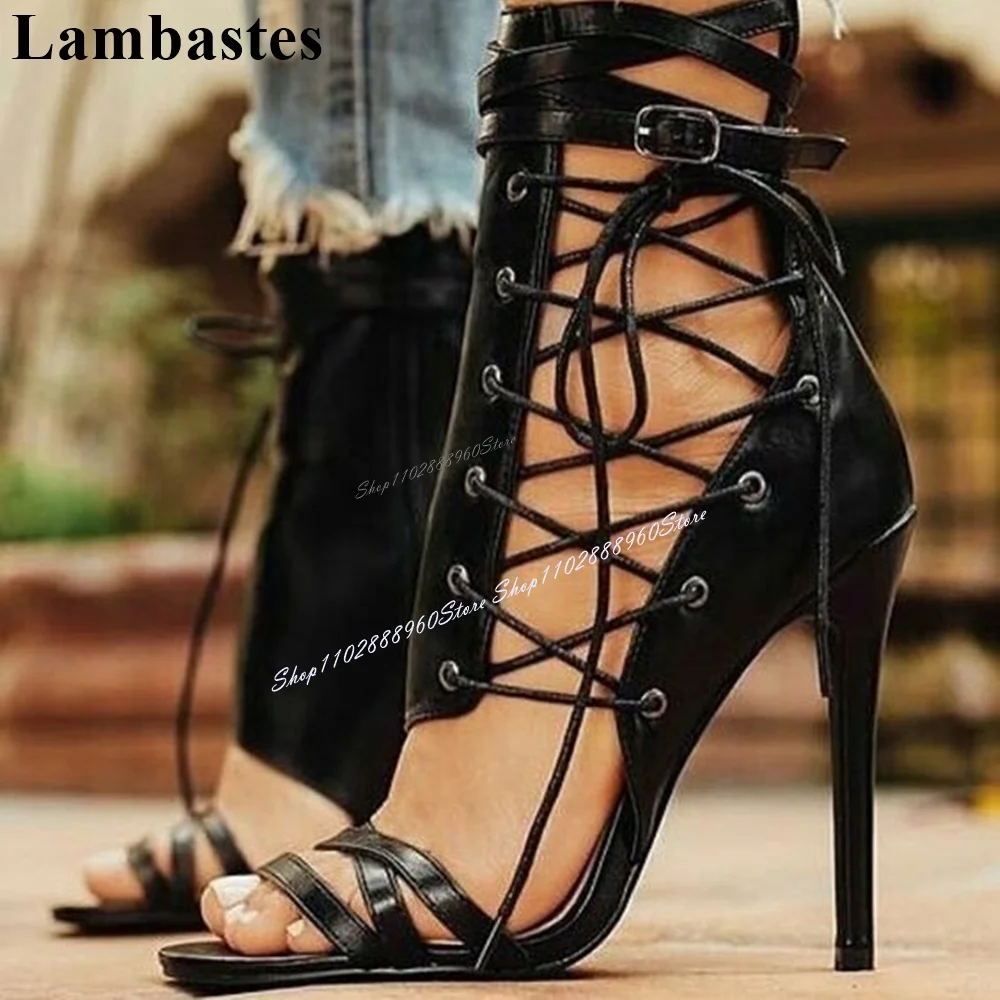 Sexy Cross-Tied Black British Style Sandals Thin High Heel Women Shoes Side Zipper Open Toe 2024 Fashion Zapatos Para Mujere
Sexy Cross-Tied Black British Style Sandals Thin High Heel Women Shoes Side Zipper Open Toe 2024 Fashion Zapatos Para Mujere