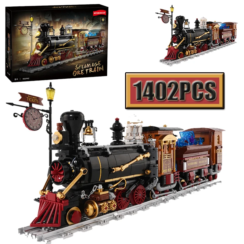 MOC 1402PCS Steam Age - Mineral Train Building Block Set Creative Model Home Decor DIY Assembly LED Puzzle Toy Gift
MOC 1402PCS Steam Age - Mineral Train Building Block Set Creative Model Home Decor DIY Assembly LED Puzzle Toy Gift