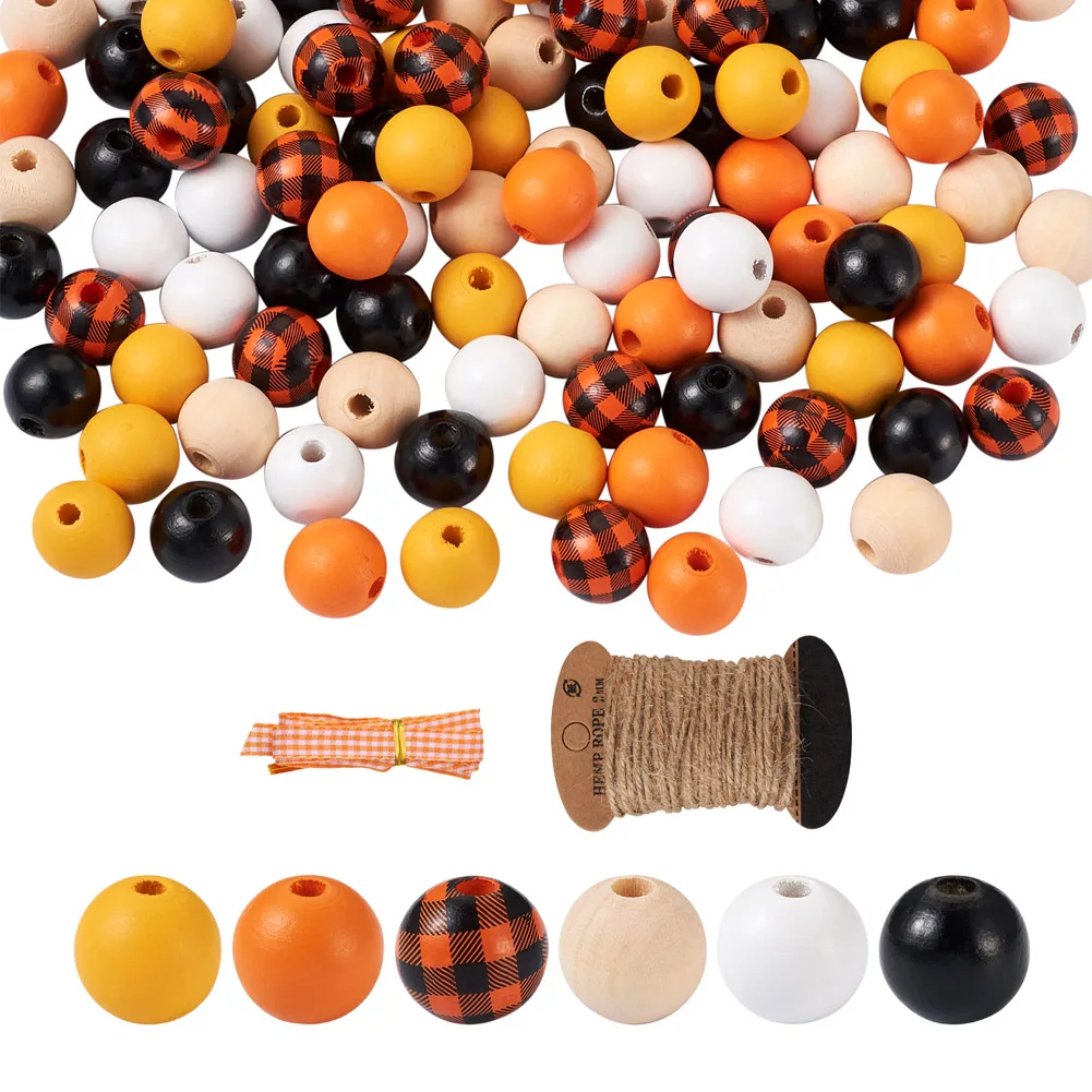 120Pcs Mixed Color Round Natural Wood Beads with Jute Cord Polyester Ribbon for DIY Bracelet Accessories Home Decorate
120Pcs Mixed Color Round Natural Wood Beads with Jute Cord Polyester Ribbon for DIY Bracelet Accessories Home Decorate