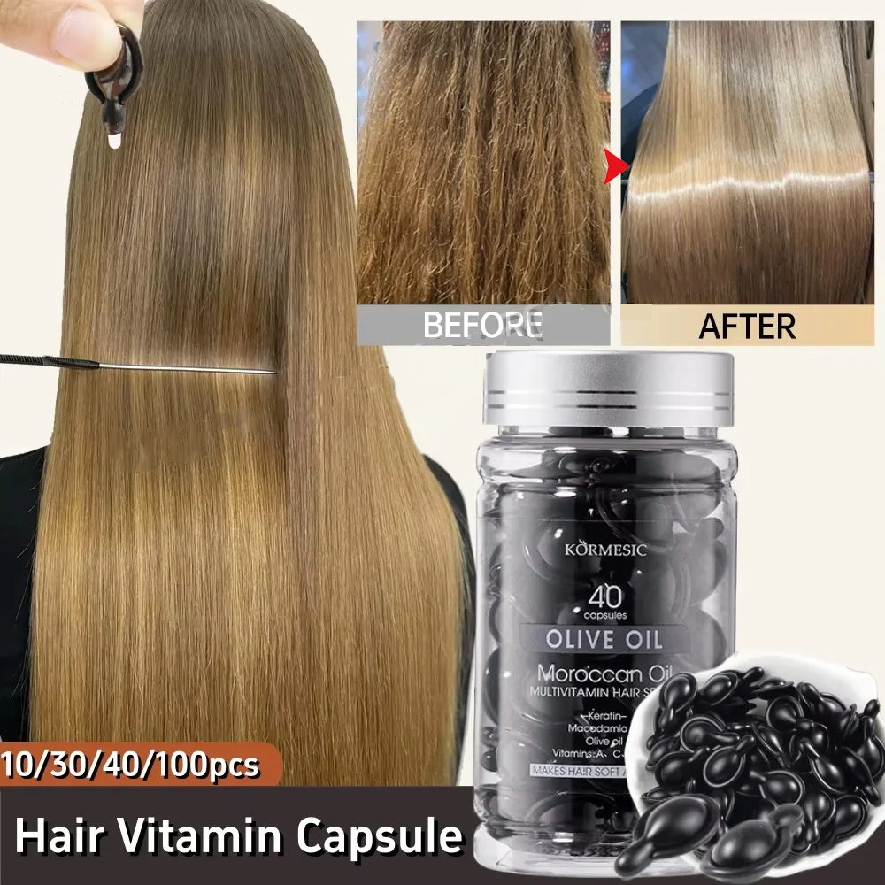 Magic Hair Vitamin Capsule Keratin Oil Fast Restore Hair Soft Smooth Shiny Deep Moisturizer Frizzy Dry Scalp Hair Care Products
Magic Hair Vitamin Capsule Keratin Oil Fast Restore Hair Soft Smooth Shiny Deep Moisturizer Frizzy Dry Scalp Hair Care Products