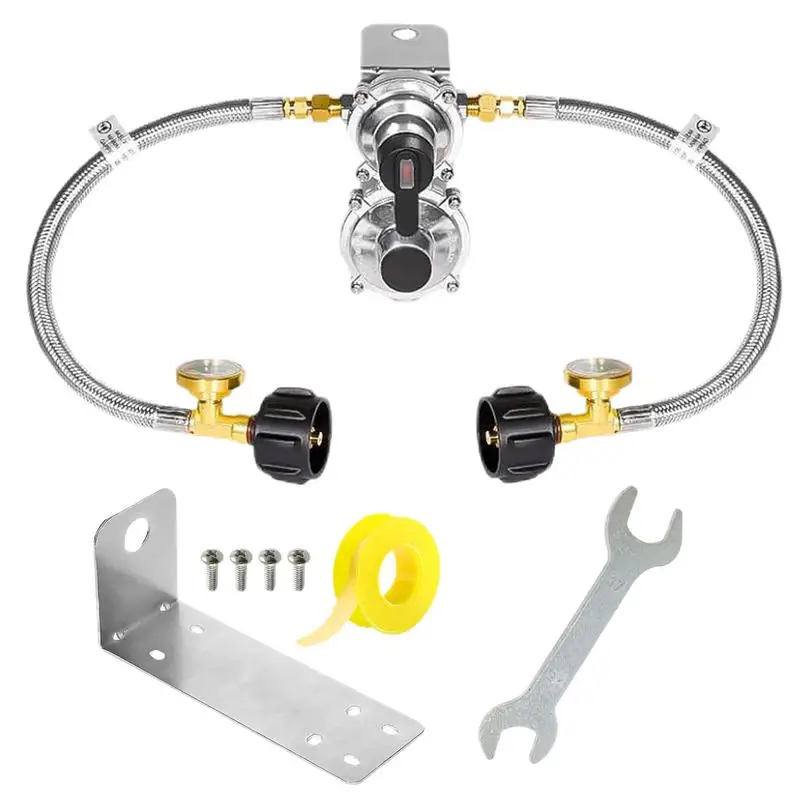 Регулятор пропана RV LP с 18-дюймовым обратным входом воздуха и манометром, сверхмощный автоматический переключатель, 2 бака, запасные части для приготовления пищи
Регулятор пропана RV LP с 18-дюймовым обратным входом воздуха и манометром, сверхмощный автоматический переключатель, 2 бака, запасные части для приготовления пищи