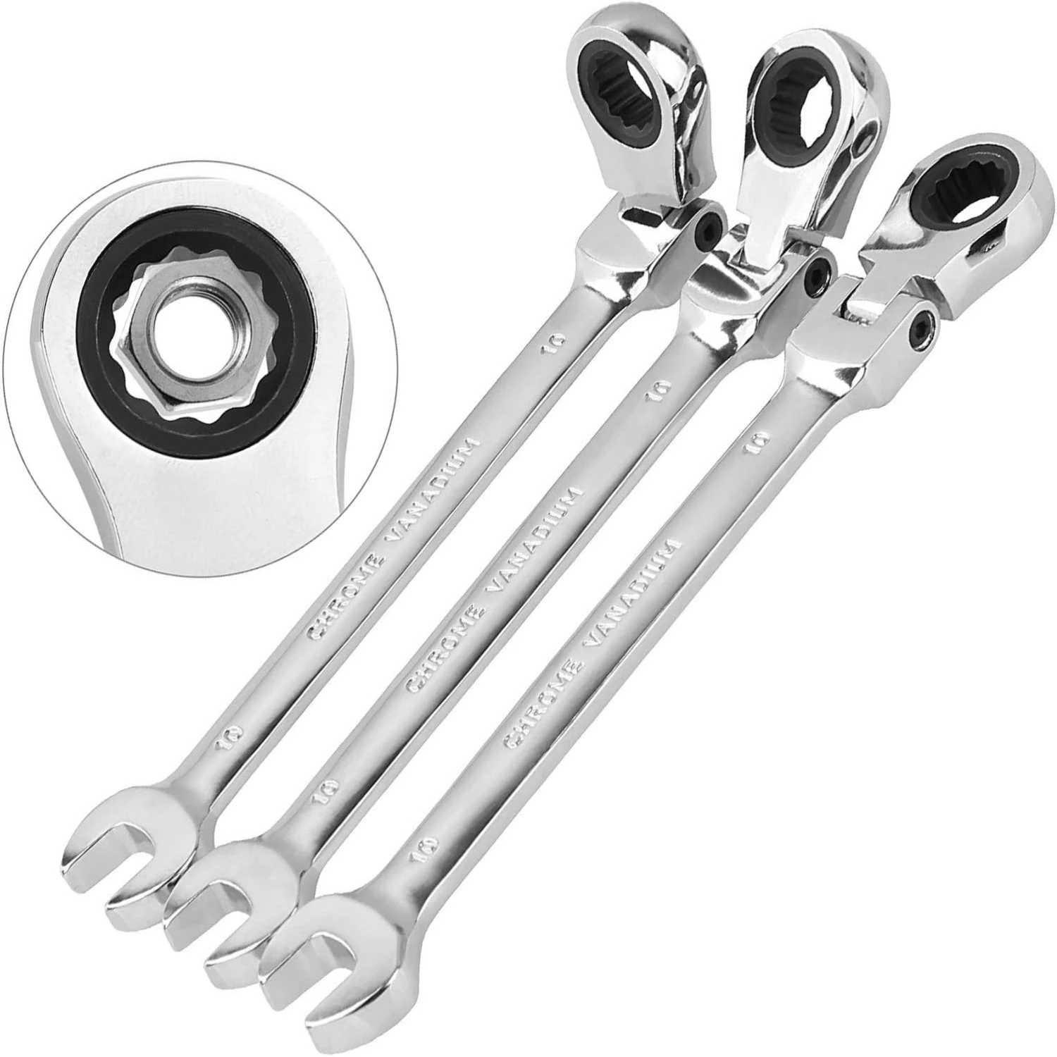 High-Quality Versatile Professional Grade 10mm Metric 12PT Ratcheting Wrench Set with Flex-Head - Ideal for Tight Spaces and Pro
High-Quality Versatile Professional Grade 10mm Metric 12PT Ratcheting Wrench Set with Flex-Head - Ideal for Tight Spaces and Pro