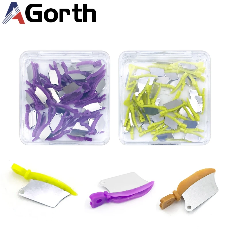 50Pcs/Box Dental Wedge Knife Interproximal Wedge Guard With Metal Plastic Wedge Knife S/M/L Dentistry Tool
50Pcs/Box Dental Wedge Knife Interproximal Wedge Guard With Metal Plastic Wedge Knife S/M/L Dentistry Tool