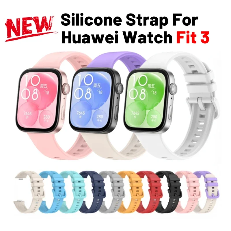 Silicone Strap for Huawei Watch Fit 3 Colorful Buckle Official Band Bracelet for Huawei Watch Fit 3 Correa Accessories Wristband
Silicone Strap for Huawei Watch Fit 3 Colorful Buckle Official Band Bracelet for Huawei Watch Fit 3 Correa Accessories Wristband