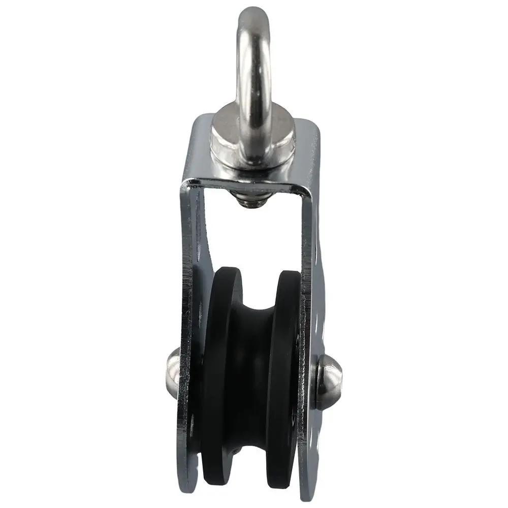 360 Degree Rotating Stainless Steel Single Pulley Block Silver Pulley Wheel Lifting Ring Gym Equipment
360 Degree Rotating Stainless Steel Single Pulley Block Silver Pulley Wheel Lifting Ring Gym Equipment