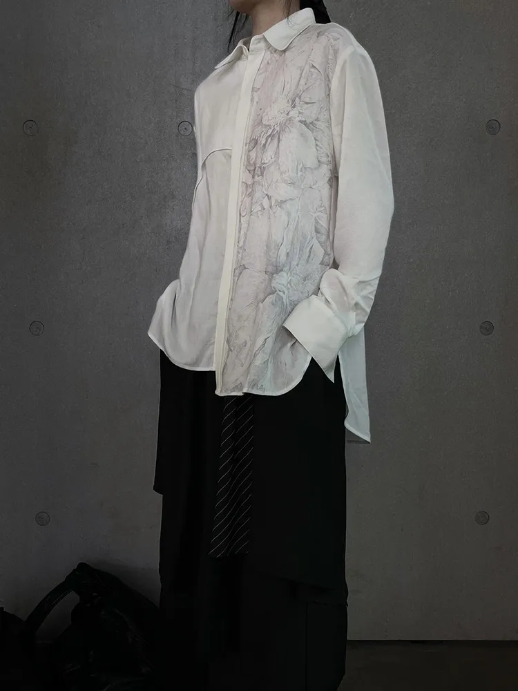 Elegant Loose Long Sleeve Floral Print Bridal Shirt Women's Design Sensation Midi Length Cotton Blend Collar Button up
Elegant Loose Long Sleeve Floral Print Bridal Shirt Women's Design Sensation Midi Length Cotton Blend Collar Button up